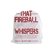 Fireball Whiskey Shirt Solid Letters 2016 Drawstring Pouch (large) by crcustomgifts