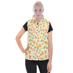 Thanksgiving Pattern Women s Button Up Vest by Valentinaart