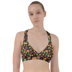 Thanksgiving Pattern Sweetheart Sports Bra by Valentinaart