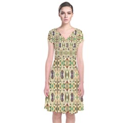 New Stuff-7 Short Sleeve Front Wrap Dress by ArtworkByPatrick