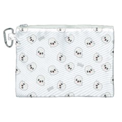 Cute Kawaii Ghost Pattern Canvas Cosmetic Bag (xl) by Valentinaart