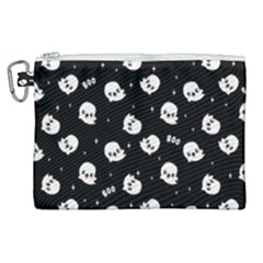 Cute Kawaii Ghost Pattern Canvas Cosmetic Bag (xl) by Valentinaart