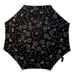 Human Skeleton Pattern - Halloween  Hook Handle Umbrellas (small) by Valentinaart