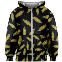 Corn Pattern Kids Zipper Hoodie Without Drawstring by Valentinaart