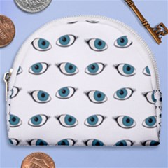 Blue Eyes Pattern Horseshoe Style Canvas Pouch