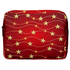 Stars Background Christmas Decoration Make Up Pouch (large) by Sapixe