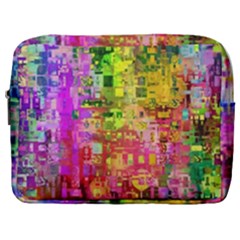 Color Abstract Artifact Pixel Make Up Pouch (large)