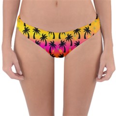 Palm Trees & Sunsets Reversible Hipster Bikini Bottoms by Seashineswimwear