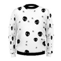 Pattern Skull Stars Handrawn Naive Halloween Gothic black and white Men s Sweatshirt View1