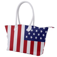 Us Flag Stars And Stripes Maga Canvas Shoulder Bag by snek