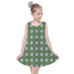 Logo Kekistan Pattern Elegant With Lines On Green Background Kids  Summer Dress by snek