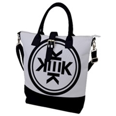 Official Logo Kekistan Circle Black And White Buckle Top Tote Bag by snek