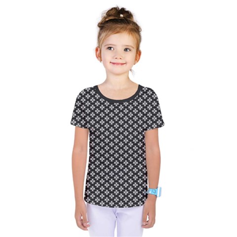 Logo Kek Pattern Black And White Kekistan Black Background Kids  One Piece Tee by snek