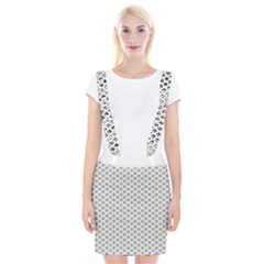 Logo Kek Pattern Black And White Kekistan White Background Braces Suspender Skirt by snek