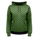 Logo Kek Pattern Black and Kekistan green background Women s Pullover Hoodie View1