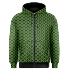 Logo Kek Pattern Black And Kekistan Green Background Men s Zipper Hoodie by snek