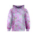 Hot Pink And White Peppermint Twist Flower Petals Kids  Pullover Hoodie View1