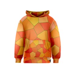 Background Pattern Orange Mosaic Kids  Pullover Hoodie by Mariart