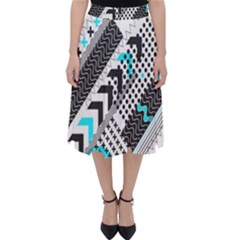 Green Geometric Abstract Classic Midi Skirt by Mariart