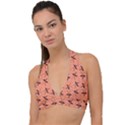 Starfish and Sea Shells Halter Plunge Bikini Top View1