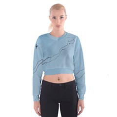 Airplane Airplanes Blue Sky Cropped Sweatshirt by Mariart