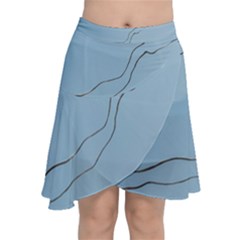 Airplane Airplanes Blue Sky Chiffon Wrap Front Skirt by Mariart