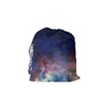 Lagoon Nebula Interstellar Cloud Pastel pink, turquoise and yellow stars Drawstring Pouch (Small) View2