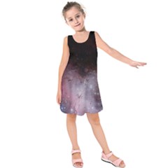 Eagle Nebula Wine Pink And Purple Pastel Stars Astronomy Kids  Sleeveless Dress by genx