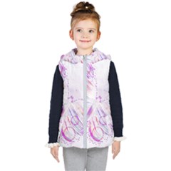 Colorful Butterfly Purple Kid s Hooded Puffer Vest by Mariart