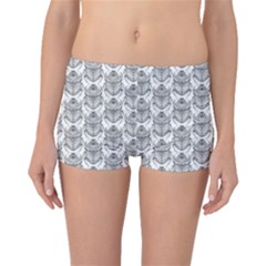 Scarab Pattern Egyptian Mythology Black And White Boyleg Bikini Bottoms by genx