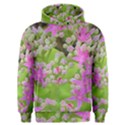 Hot Pink Succulent Sedum With Fleshy Green Leaves Men s Overhead Hoodie View1