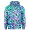 Blue And Hot Pink Succulent Sedum Flowers Detail Men s Zipper Hoodie View1