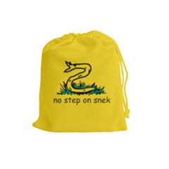 No Step On Snek Gadsden Flag Meme Parody Drawstring Pouch (large) by snek