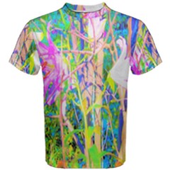 Abstract Oriental Lilies In My Rubio Garden Men s Cotton Tee by myrubiogarden