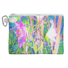 Abstract Oriental Lilies In My Rubio Garden Canvas Cosmetic Bag (xl) by myrubiogarden