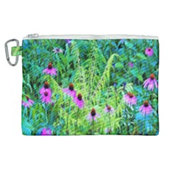 Purple Coneflower Garden With Tiger Eye Tree Canvas Cosmetic Bag (xl) by myrubiogarden