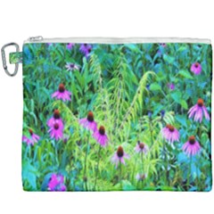 Purple Coneflower Garden With Tiger Eye Tree Canvas Cosmetic Bag (xxxl) by myrubiogarden