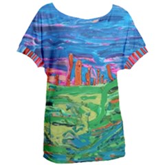 Our Town My Town Women s Oversized Tee by arwwearableart