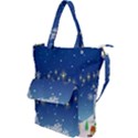 Snowflakes Snowy Landscape Reindeer Shoulder Tote Bag View1