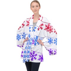 Christmas Snowflake Velvet Kimono Robe by Wegoenart