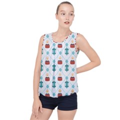 Geometric Patterns Pattern Candles Lights Bubble Hem Chiffon Tank Top