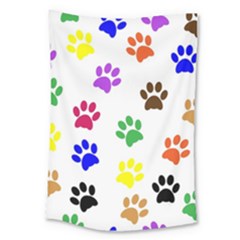 Pawprints Paw Prints Paw Animal Large Tapestry by Wegoenart