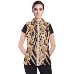 Animal Pattern Design Print Texture Women s Puffer Vest