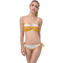 Bubble Beer Twist Bandeau Bikini Set