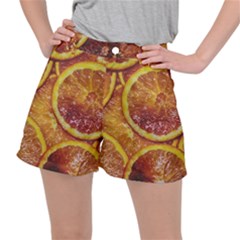 Blood Orange Fruit Citrus Fruits Stretch Ripstop Shorts by Wegoenart