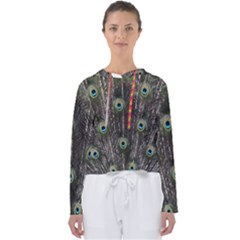 Background Peacock Feathers Women s Slouchy Sweat by Wegoenart