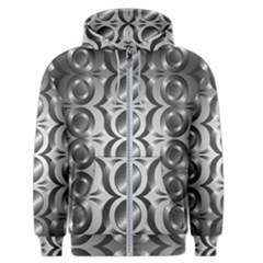 Metal Circle Background Ring Men s Zipper Hoodie by Simbadda