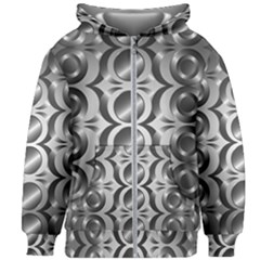 Metal Circle Background Ring Kids Zipper Hoodie Without Drawstring by Simbadda