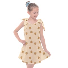 Pattern Gingerbread Star Kids  Tie Up Tunic Dress by Simbadda