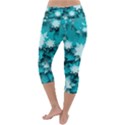 Stars Christmas Ice Decoration Lightweight Velour Capri Yoga Leggings View4